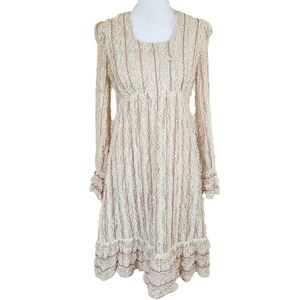 Marion Rigney True Vintage Lace Babydoll Dress Women's 4 Coquette Frilly Ruffles